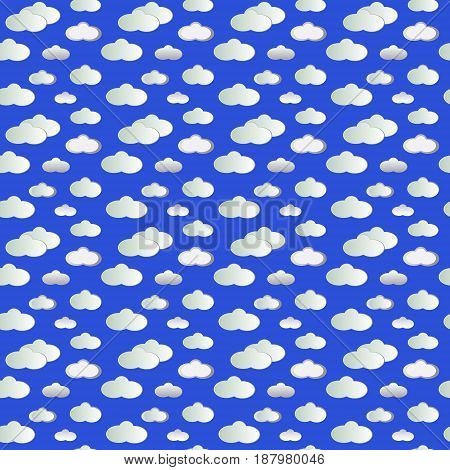 Vector illustration of a pattern with paper cloud - origami made