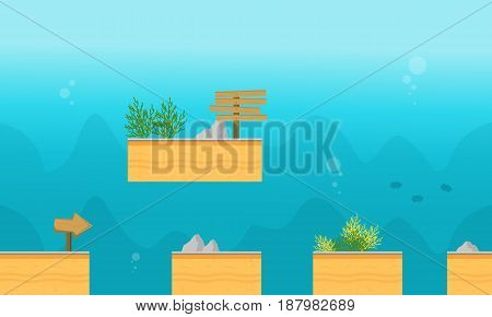 Collection stock underwater style background game illustration