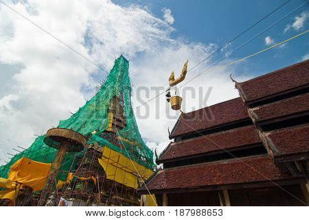 The Restoration Repairs Phra That Chae Haeng Nan Province Thailand