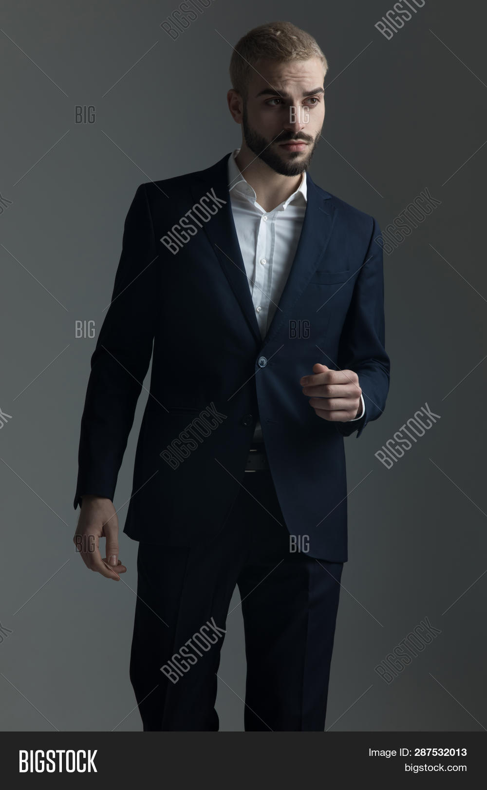 Man Suit Posing Image Photo Free Trial Bigstock