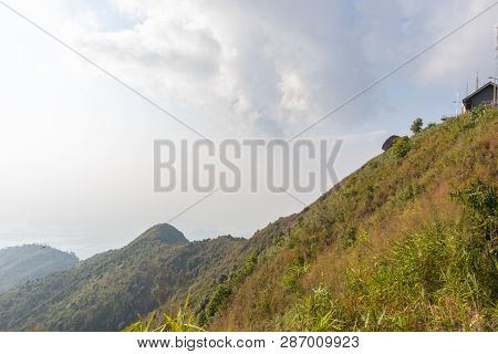 Beautiful Scene Mountain And Tree At Thong Pha Phum National Park, Kanjanaburi, Thailand
