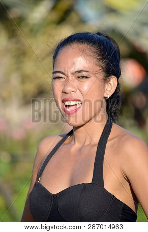 Anxious Young Diverse Female