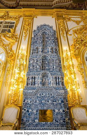 Saint Petersburg, Russia - April 26: Catherine Palace, Interior Detail On April 26, 2015 In The Town