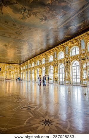 Saint Petersburg, Russia - April 26: Catherine Palace, Interior Detail On April 26, 2015 In The Town