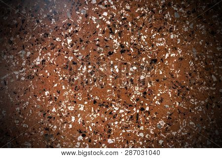 Brown, Black And White Ancient Terrazzo Flooring, Made With Small Pieces Of Marble, Called Palladian