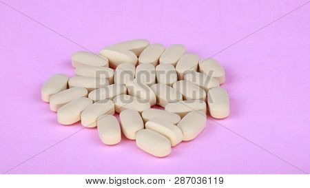Hiv Therapy Efavirenz On Pink Background At Dry Sunny Summer Day