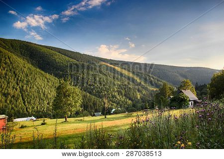 Valley In Czech National Park Giant Mountain- Krkonose.