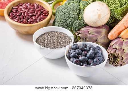 Freshly Selection Of Healthy And Clean Foods