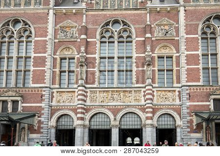 Amsterdam, Netherlands - April 22, 2017: The Rijksmuseum Is A Dutch National Museum Dedicated To Art
