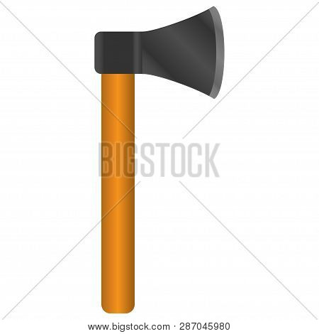 Realistic Axe Vector Hatchet On White Background