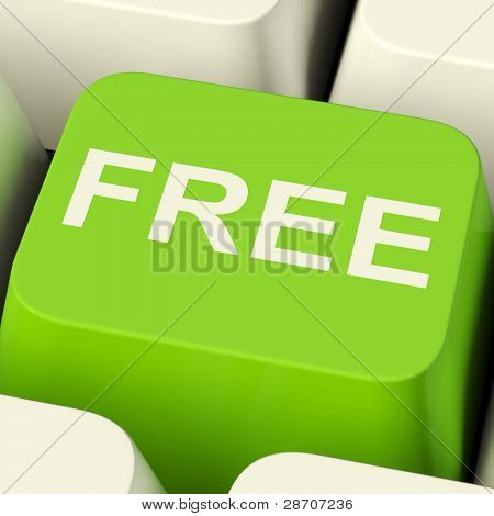 Chave de computador livres em verde, mostrando o brinde e Promo