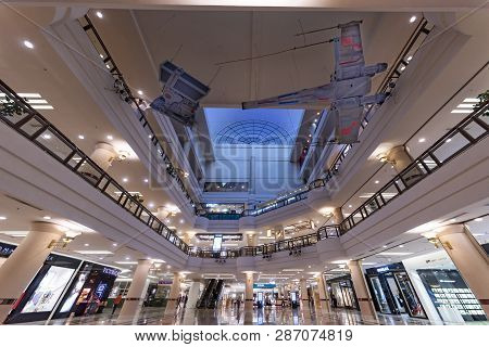 Petaling Jaya, 26 July 2018 - Ground One Utama Luxury And Bright Shopping Mall With Two Copies Of St
