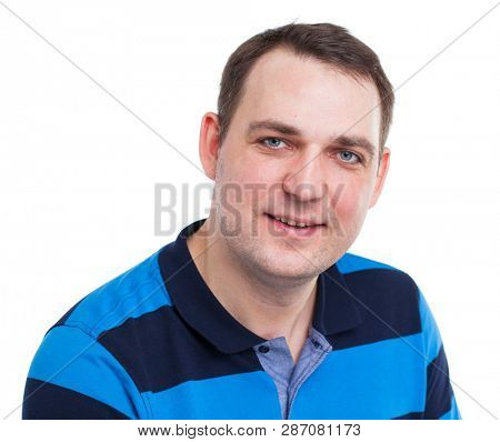 Studio portrait of a young man on white isolared background