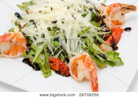 Salade met garnalen