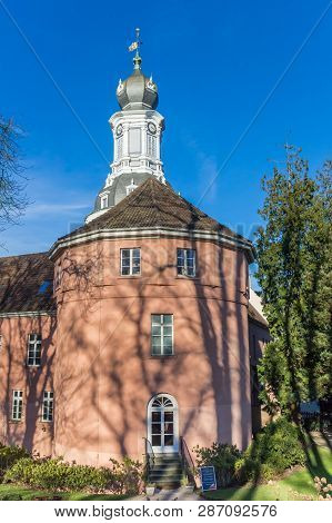 Jever, Germany - February 24, 2019: Historic Castle In The Center Of Jever, Germany