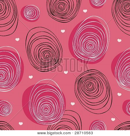 Scribble rosa Seamless Pattern | Vector Wallpaper
