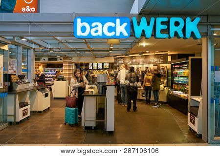 DUSSELDORF, GERMANY - CIRCA SEPTEMBER, 2018: BackWerk at Dusseldorf Hauptbahnhof.