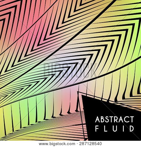 Abstract Wavy Background, Optical Art, Opart Striped. Vector Waves, Geometry Line Stripes