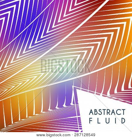 Abstract Wavy Background, Optical Art, Opart Striped. Vector Waves, Geometry Line Stripes