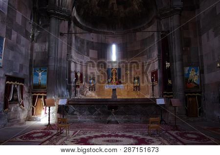 Harichavank , Armenia -september 17, 2013: Interior Of  Cathedral Of The Holy Mother Of God In  Hari