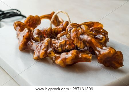 Turkish Cevizli Sucuk Churchkhela / Walnut Fruit Pulp Or Pestil.