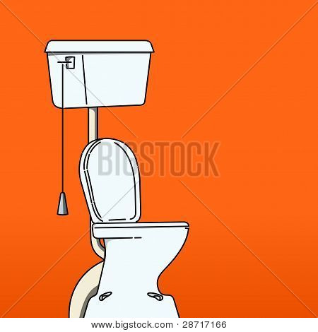 WC-pönttö punainen tausta