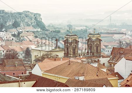 Dietrichstein Tomb, Mikulov, Czech Republic. Religious Architecture. Travel Destination. Yellow Phot