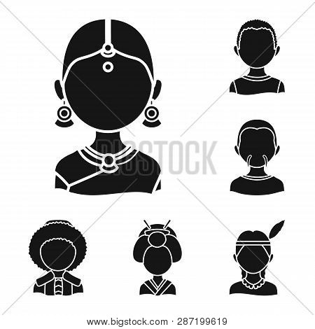 Vector Illustration Of Person And Culture Logo. Set Of Person And Race  Stock Vector Illustration.