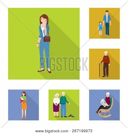 Isolated Object Of Generation  And Happy  Icon. Set Of Generation  And Avatar  Stock Symbol For Web.