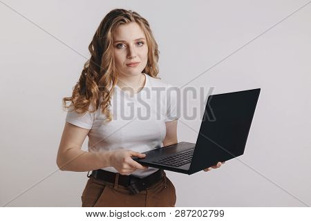Health And Pain. Stressed Exhausted Young Woman Having Strong Tension Headache. Closeup Portrait Of 