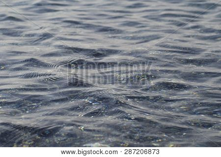 Waves On The Greek Island Evia (euboea) In The Aegean Sea