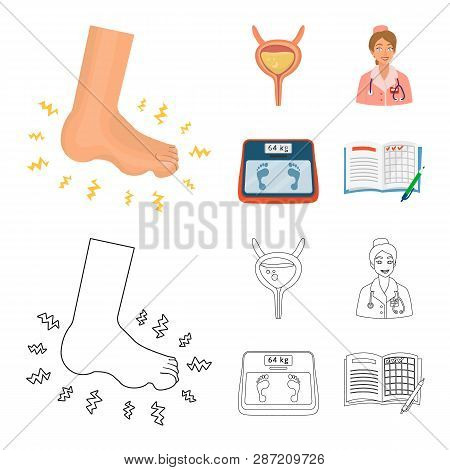 Vector Design Of Diet And Treatment  Icon. Set Of Diet And Medicine Stock Vector Illustration.