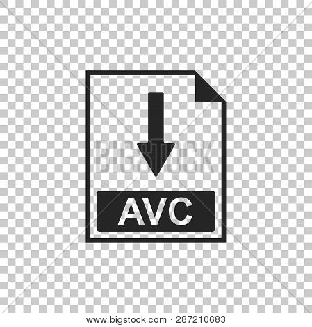 Avc File Document Icon. Download Avc Button Icon Isolated On Transparent Background. Flat Design. Ve