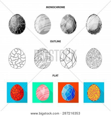 Vector Illustration Of Animal And Prehistoric Sign. Collection Of Animal And Cute  Stock Vector Illu