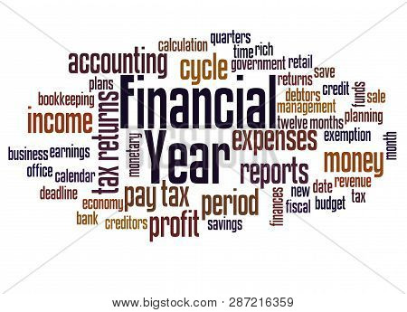 Financial Year Word Cloud Concept