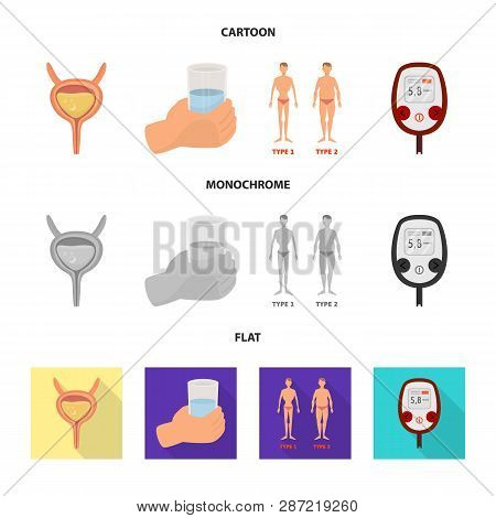 Isolated Object Of Diet And Treatment  Sign. Collection Of Diet And Medicine Vector Icon For Stock.
