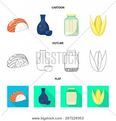 Vector Illustration Of Crop And Ecological Sign. Collection Of Crop And Cooking Stock Vector Illustr