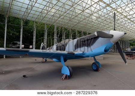 Moscow, Russia - June 20, 2018: Fighter Lagg-3 In The Exhibition Of Military Equipment On Poklonnaya