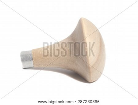 Wooden Handle Of Graver Isolated On White Background