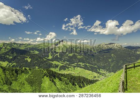 The Kleinwalsertal With The Hohen Ifen In The Background.