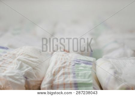 Background From Dirty Diapers. Number Of Used Diapers For Child Per Month. Non-recyclable Waste. Rec