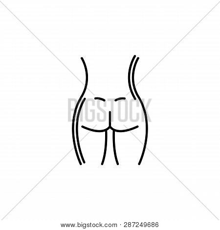 Human Organ Buttocks Outline Icon. Signs And Symbols Can Be Used For Web, Logo, Mobile App, Ui, Ux
