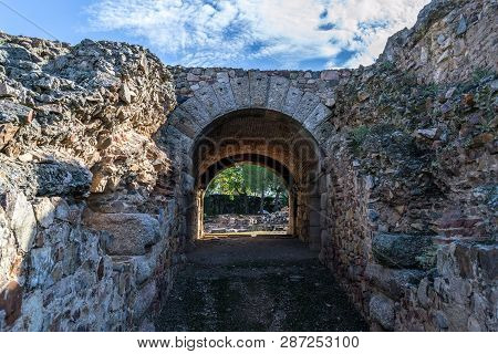Entrance To A Roman Coliseum In Merida (spain)
