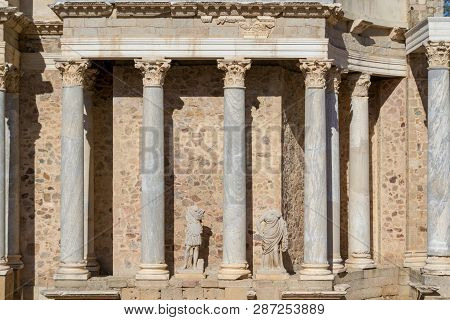 Classic Roman Amphitheater Located In Merida (spain)