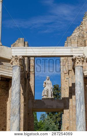 Classic Roman Amphitheater Located In Merida (spain)