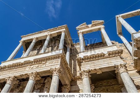 Classic Roman Amphitheater Located In Merida (spain)