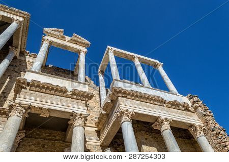 Classic Roman Amphitheater Located In Merida (spain)