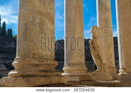 Classic Roman Amphitheater Located In Merida (spain)
