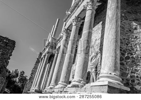 Classic Roman Amphitheater Located In Merida (spain)