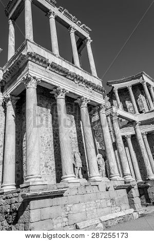 Classic Roman Amphitheater Located In Merida (spain)